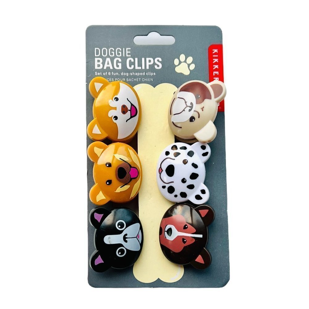 KIKKERLAND Plastic Doggie Chip Clips 6 Pack